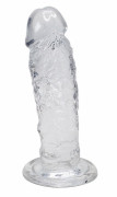 Прозрачный фаллоимитатор на присоске Majestic Jelly Dildo - 14,7 см.