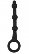 Черная анальная ёлочка Pleasure Piston - 17,5 см.