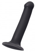 Черный фаллос на присоске Silicone Bendable Dildo M - 18 см.