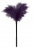 Blush Novelties Пластиковая метелочка с фиолетовыми пёрышками Small Feather Tickler - 32 см. (520023)