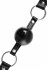 Черный кляп-шар на кожаных ремешках Anonymo (ToyFa 310304)