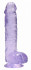 Shots Media BV Фиолетовый фаллоимитатор Realrock Crystal Clear 6 inch - 17 см. (REA090PUR)