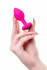 Розовая анальная втулка с прозрачным стразом-сердечком - 7 см. (Штучки-дрючки 690023)