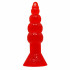 Красная анальная пробка-елочка с присоской - 17 см. (Baile BI-017005-0102)