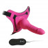 Howells Розовый страпон 10 Mode Vibrations 6.3  Harness Silicone Dildo - 15,5 см. (92005pink)