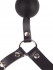 Sitabella Чёрный кляп-шар на кожаных ремешках с пряжкой (3006-1)