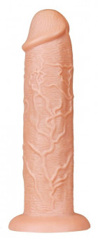 Телесный фаллоимитатор-гигант 11 Realistic Long Dildo - 28 см.