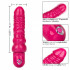 California Exotic Novelties Розовый вибратор-реалистик с блестками Naughty Bits Lady Boner Bendable Personal Vibrator - 20 см. (SE-4410-65-3)