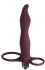 Lola Games Бордовая вибронасадка для двойного проникновения Flirtini - 15,9 см. (1204-02lola)