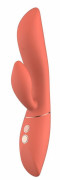 Оранжевый вибратор-кролик Carmen - 22,5 см.