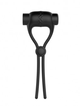 Черное перезаряжаемое эрекционное вибролассо №01 Vibrating Cock Ring