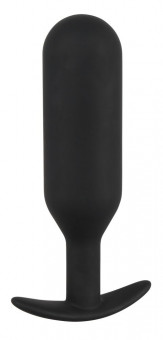 Черная анальная пробка с утяжелением Anal Trainer Large - 17,5 см.