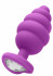 Фиолетовая анальная пробка Extra Large Ribbed Diamond Heart Plug - 9,6 см. (Shots Media BV OU459PUR)