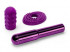 Фиолетовый жезловый вибратор Le Wand Grand Bullet с двумя нежными насадками (Le Wand LW-013-CHR)