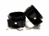 Черные наручники с бантиками из эко-кожи (БДСМ Арсенал 50007ars)