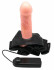 Eroticon Универсальный телесный страпон с мини-вагиной и вибрацией - 19,5 см. (30047)
