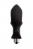POPO Pleasure Черная вибровтулка с полой серединой в виде сердечка Cordis M - 14 см. (731436)