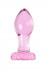Розовая анальная втулка из стекла - 8,3 см. (Sexus 912315)
