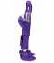 A-toys Фиолетовый вибратор с клиторальным стимулятором и супер надёжной присоской (765011)