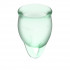 Satisfyer Набор зеленых менструальных чаш Feel confident Menstrual Cup (4002064)