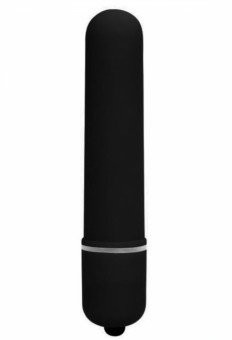 Черная вытянутая вибропуля - 10,2 см.