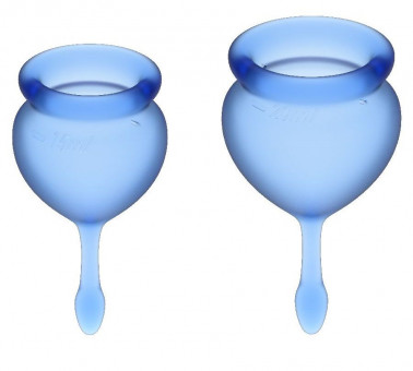 Набор синих менструальных чаш Feel good Menstrual Cup