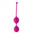 Bior toys Ярко-розовые двойные вагинальные шарики Cosmo с хвостиком для извлечения (CSM-23007-16)