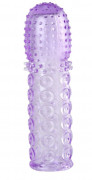 Насадка гелевая фиолетовая с точками, шипами и наплывами - 13,5 см.