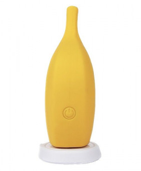 Желтый перезаряжаемый вибратор Ba-banana - 8,2 см.