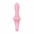 Satisfyer Розовый вибромассажер Air Pump Booty 5+ - 18,1 см. (4038551)