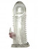 Eroticon Прозрачная закрытая насадка с виброкоготком - 13 см. (31006)