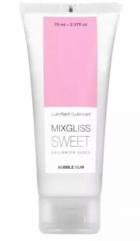 Смазка на водной основе Mixgliss Sweet с ароматом бабл-гам - 70 мл.