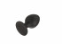 Черная малая силиконовая анальная пробка с ребрышками на кончике (Свободный ассортимент 3303-01)