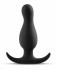Черная анальная фигурная пробка Platinum Curve Plug - 8,9 см. (Blush Novelties BL-18505)