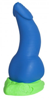 Синий фаллоимитатор  Дракон Эглан Mini  - 17 см.