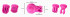 Розовый клиторальный стимулятор Caress с 5 заменяемыми насадками (Adrien Lastic 11091)