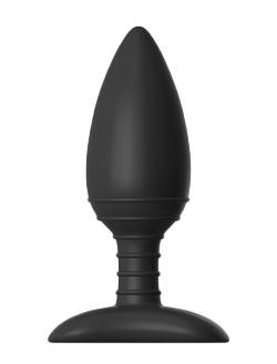 Чёрная вибровтулка NEXUS ACE MEDIUM с дистанционным управлением - 12 см.